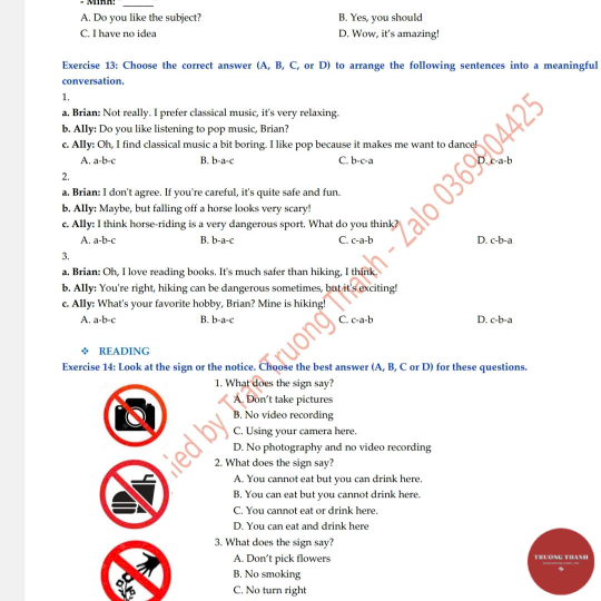 Bài Tập Bổ Trợ Tiếng Anh 7
